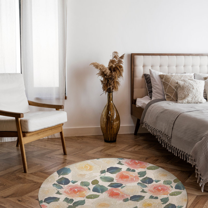 Tapis tressé Petal Breeze, Rond 5 pi