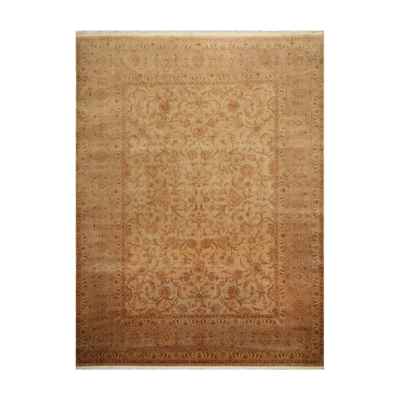 Tapis beige unique de 8 pi 8 po x 11 pi 9 po Scofield