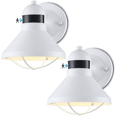 2 Pack Motion Sensor Outdoor LED Wall Sconce