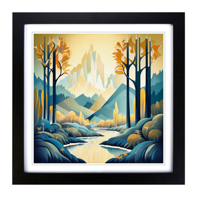 Landscape Deco No.4 - Framed Print