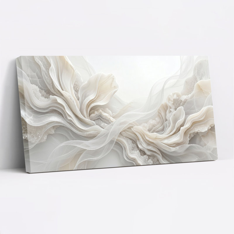 Ensemble de 1 tableau sur toile « Flux de marbre », L 58 po x H 28 po, Toile tendue