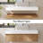 18.9x47''  Wall Mounted Counter Bathroom Sink, Solid Surface Basin With Two Holes Rectangular