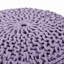Pouf rond en coton Bordeaux, lavande