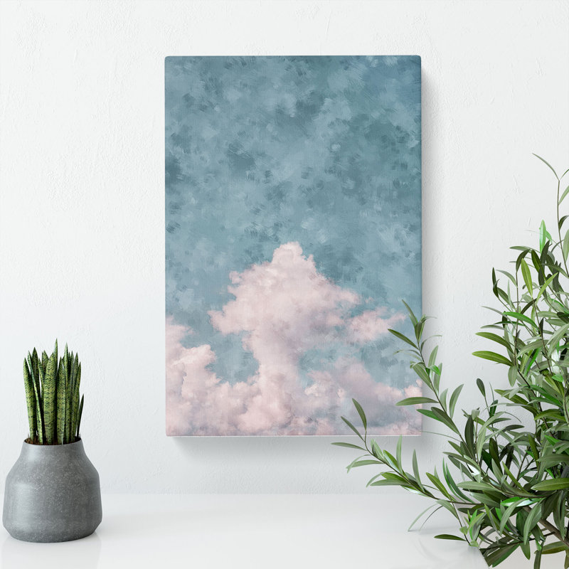 White Clouds Reaching Upwards - Wrapped Canvas, 50cm H x 35cm W x 3cm D