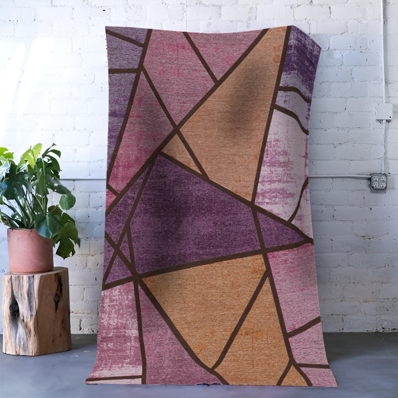 Tapis intérieur / extérieur en polypropylène tissé à la machine Keslie, Rectangle 2 pi 8 po x 5 pi