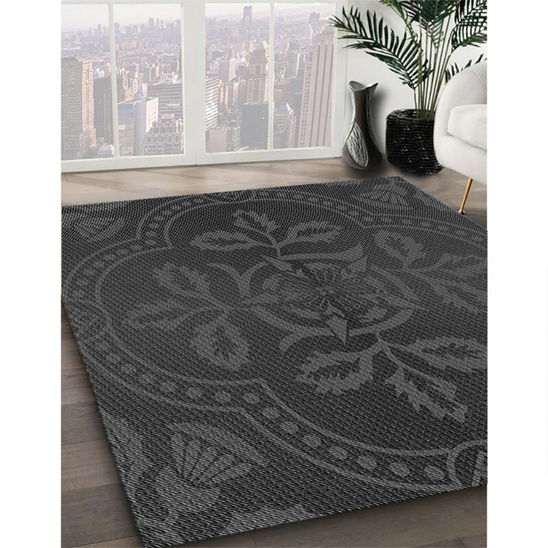 Floral Indoor Rug, Round 4'