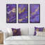 Or et mauve marbré ondulé Texture I - ensemble de 3 reproductions sur toile-406665465-406665470