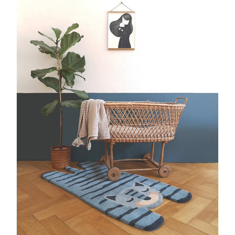 Tigger Tufted Wool Blue/Black Rug