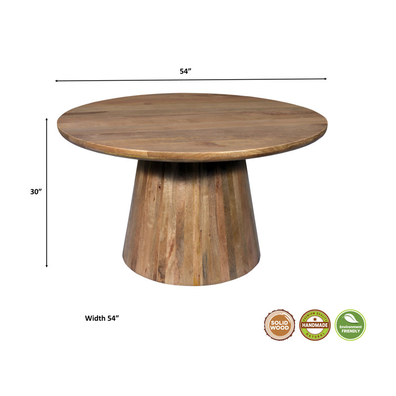 5-Piece Solid Wood Dining Set, Natural
