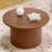 31.5" Round Coffee Table with Solid Wood Base-1401758435