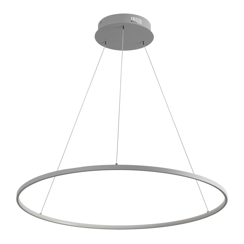 Odin 1-Light LED Unique / Statement Chandelier, 0.75" H x 34.88" W x 34.88" D, Gray