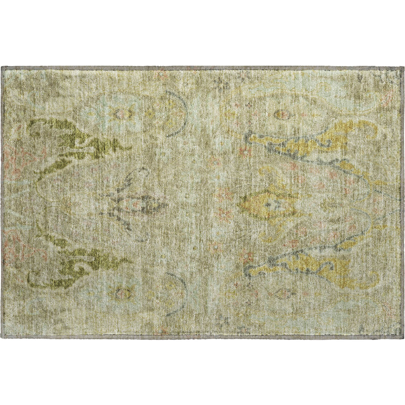 Premium Machine Washable Mayfield AMF1932 Modern Rug, Rectangle 1'8" x 2'6"