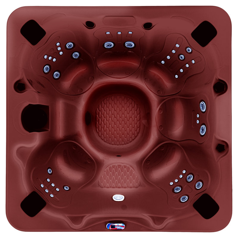 American Spas 240 Volt 7 45 - Jet Acrylic Square Standard (Hardwired) Hot Tub with Ozonator, White,  Limited Edition Platinum