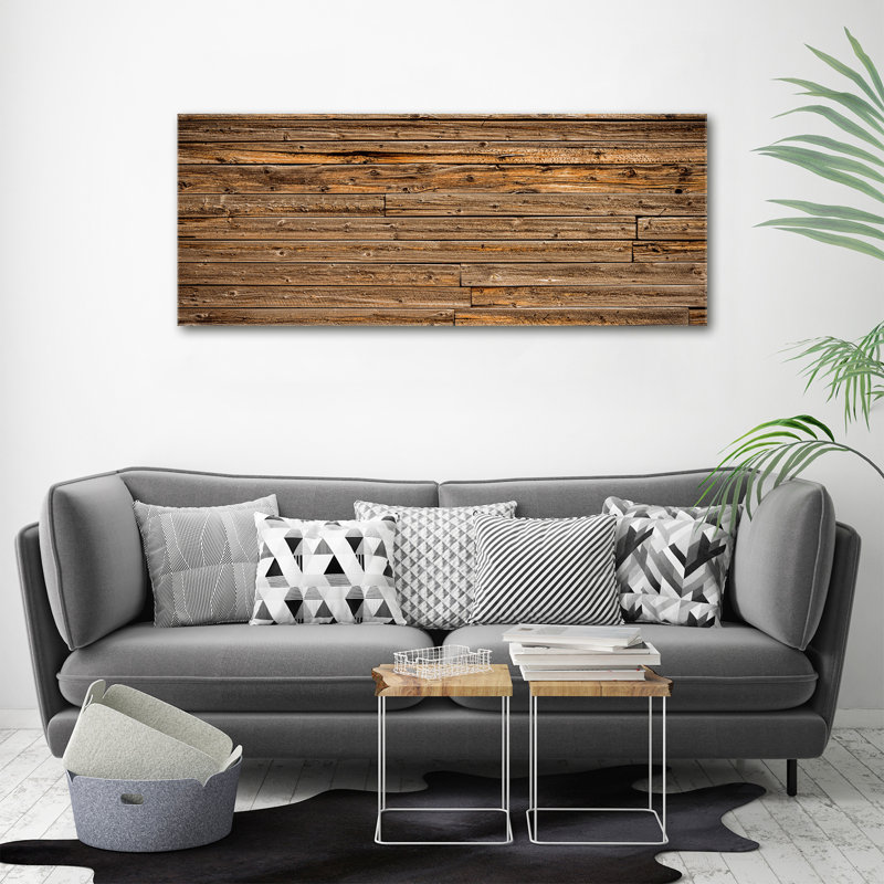 Wooden Wall - No Frame Print on Canvas