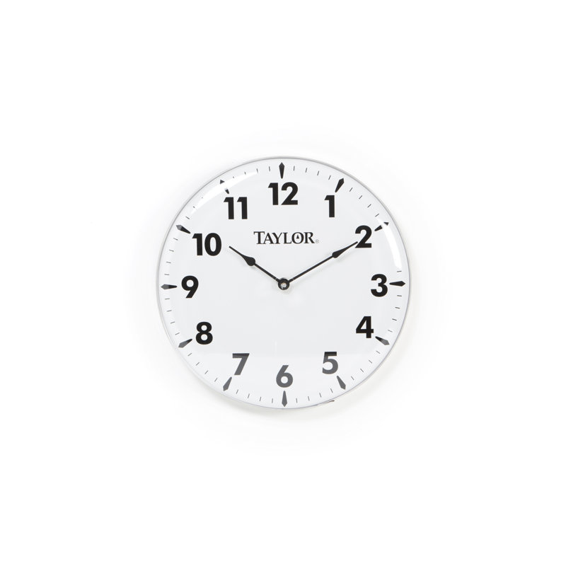 Oversized Brushed Silver Metal Patio Wall Clock 18"
