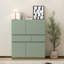 Armoire en bois à 4 portes et 2 portes pour rangement élégant pour bureau à domicile pâle avec 4 portes et 2 tiroirs