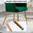 Velvet Desk Chair no Wheels, Home Office Armchair with Gold Base, Vanity Chair with Back for Make-up-115516176