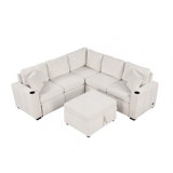 Versatile Convertible Sofa With Hidden Storage And Advanced Features For Living Room