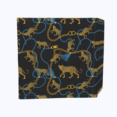 Polyester Animal Print Square Napkin