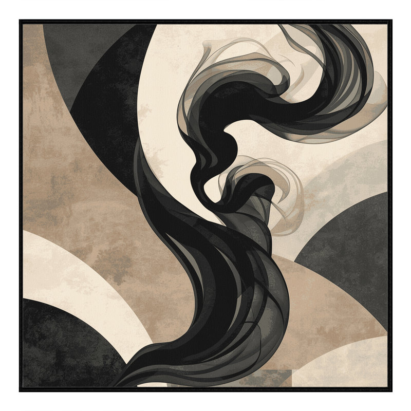 Machine Washable Wynsum Sleek & Chic Modern Arc Rug in Gray – Black Binding, 6x9
