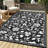 Waterproof Reversible Outdoor Rug – UV Resistant Plastic Straw Carpet – Lightweight & Collapsible for Patio, Deck, RV, Camping or Backyard – Floral Print-807674653-807674643