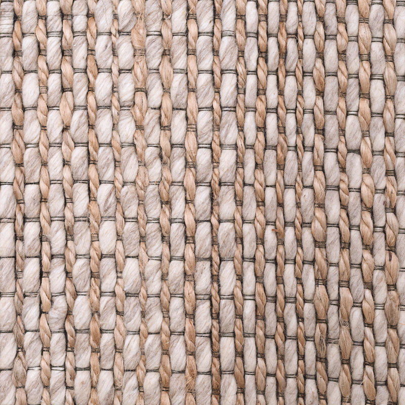 Gemini Geometric Area Rug in Cream Mix, Rectangle 6'7" x 9'8"