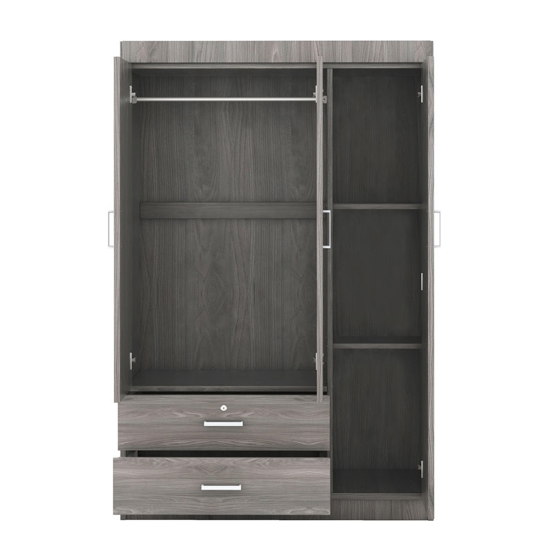 Armoire 3 portes avec 2 tiroirs