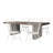 Colrain Reclaimed Finish Wood Top With Concrete Veneer Base Dining Table And Windsor Chairs Set - Dining Table And 4 Chairs-745470356