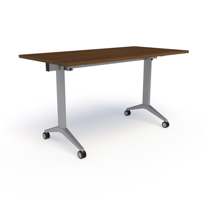 Mobius Training Table with Casters, Dark Brown, 29" H x 72" L x 24" W