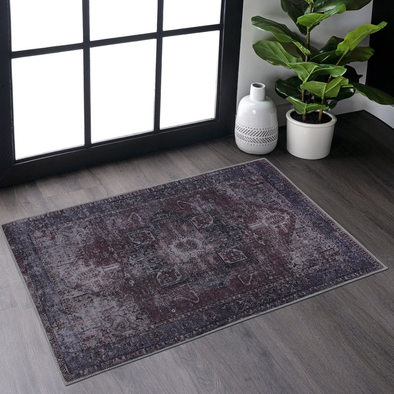 Washable Rug Doormat Rug, Rectangle 2' x 3'