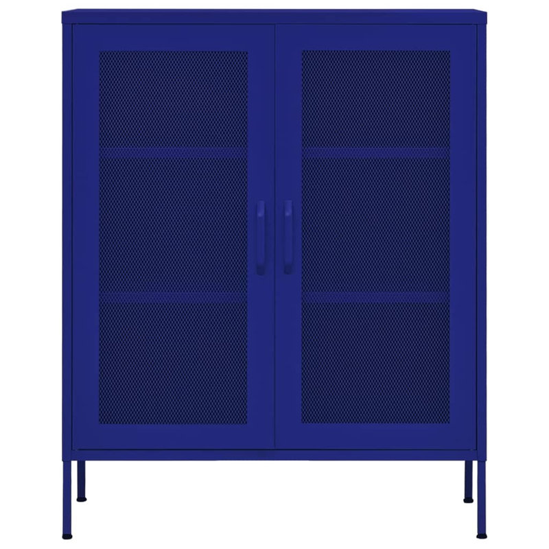 Harstad Storage Cabinet 80x35x101,5 cm Steel, Navy Blue