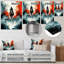 «Blue and Red Cowboys Journey» - art mural en métal Cowboys-101153533