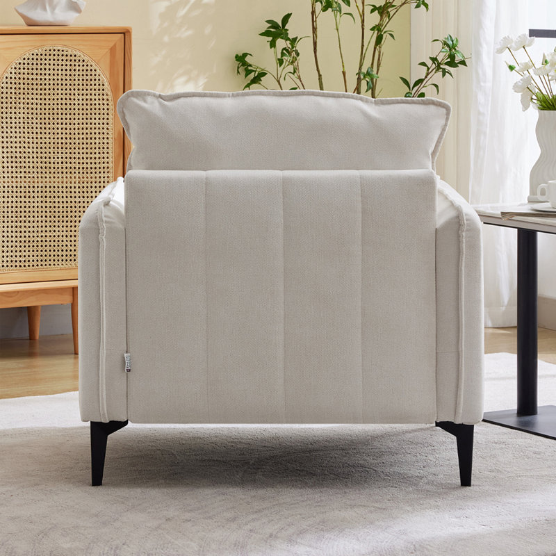 Single Accent Chairs Armchair, White