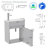 Angelize 16" Single Wall-Mounted Bathroom Vanity Set with Resin Top, Water Saving Faucet, P-Trap-99531658