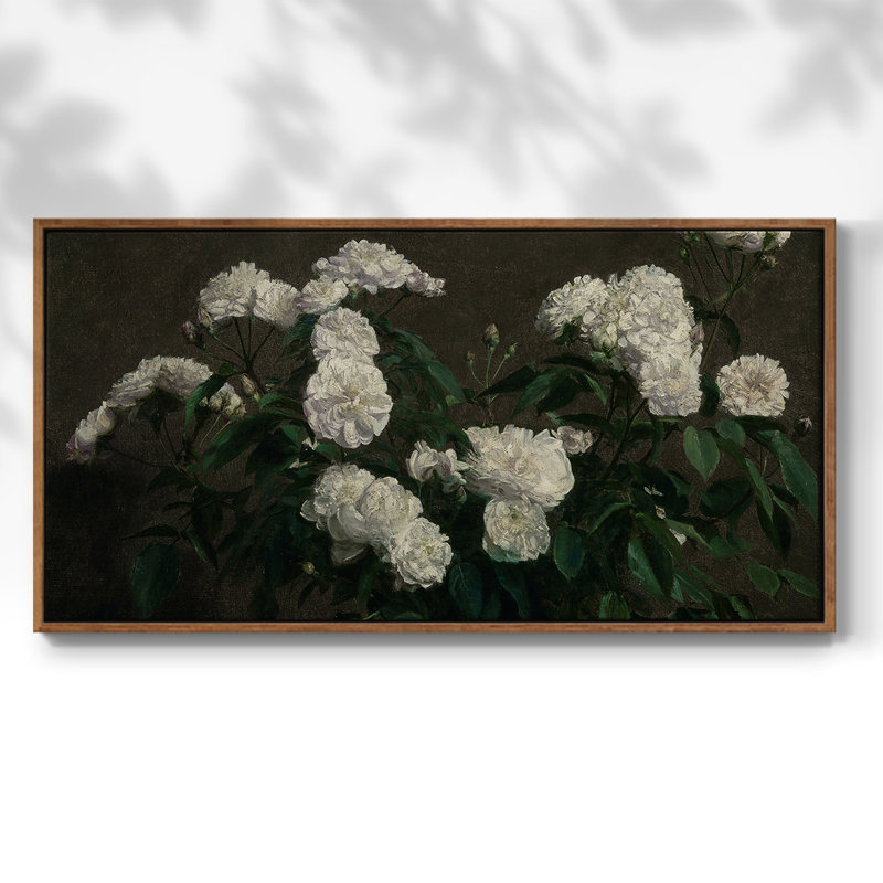 Botanical Series-CDI- Toile tendue avec châssis tendue - Prêt à accrocher, H 21 po x l 41 po, Noyer