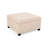 In Wheat Fabric - Delicate Tufting, Dark Brown Birch Legs, 31" X 18.6", Storage With Handmade Details And Fabric, Legs Brown, 31X31x18.6, Color-1052307535