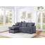 Ensemble de canapé convertible modulaire convertible en velours côtelé gris foncé-1611281935