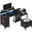 L-Shaped MDF Steel Computer Desk