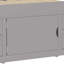 Base de lit plateforme simple en bois avec rangement, bibliothèques, tablettes et quatre tiroirs gris