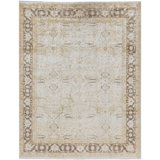 High-Quality Handwoven Rectangle Ivory/Brown Area Rug
