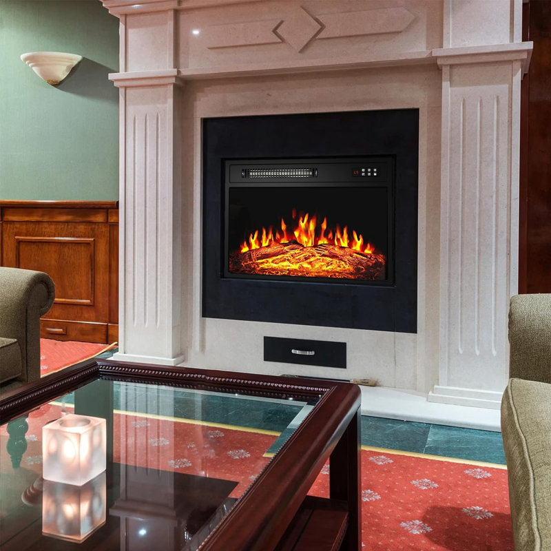Pugmire 17.8'' W Metal Electric Fireplace
