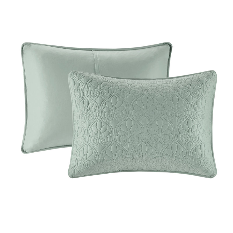 Seafoam King Reversible Microfiber Bedspread Set