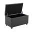 Banc de rangement en tissu avec pieds en bois Winston Porter Berg-506043383