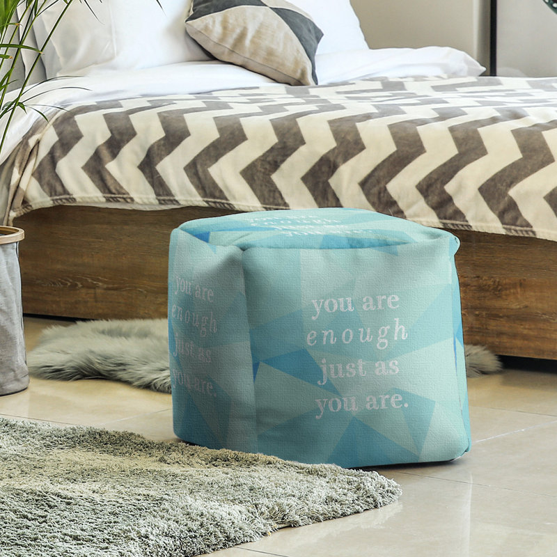 Upholstered Ottoman, Zircon