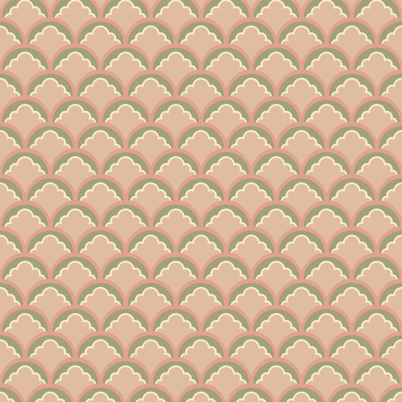 Ashmore 32.8' L x 27.56" W Smooth Wallpaper Roll, Blush/Green
