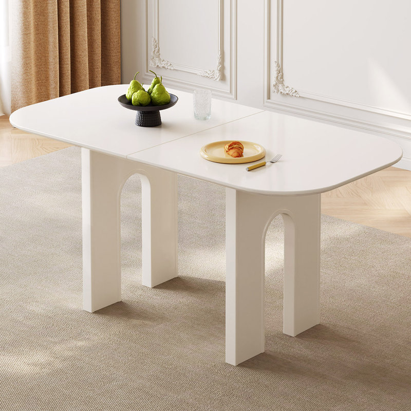 1.4 M Oval White Dining Table for 4-6, Minimalist and Versatile (Table Only)