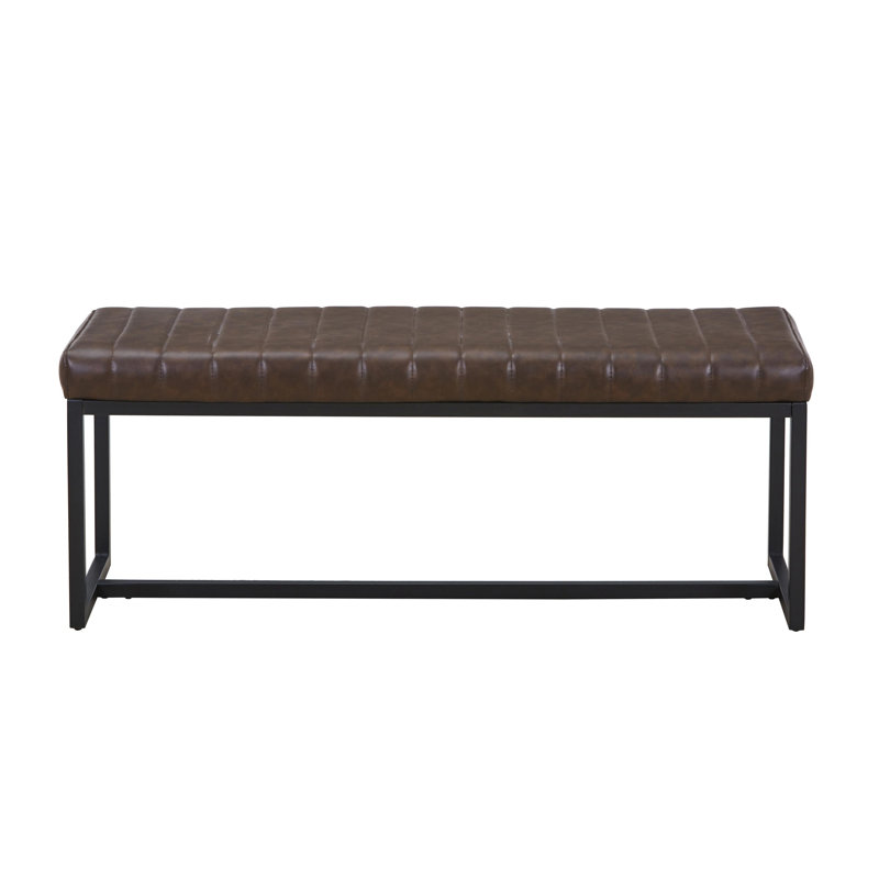 Faux Leather Upholstered Bench