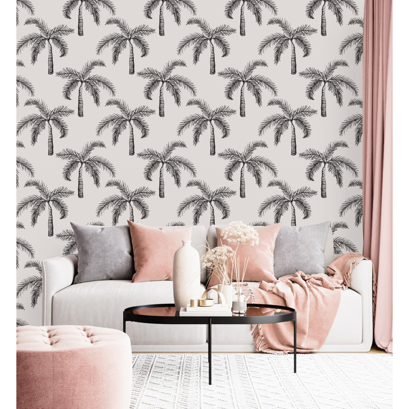 Panneau de papier peint Isher Palms, L 2,08 pi x L 18,75 pi
