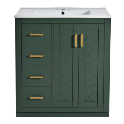 Ensemble de meuble-lavabo 30 po avec tiroirs et armoires