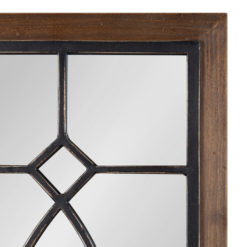 Miroir mural Farmhouse, Bois rustique, 30 po x 13 po